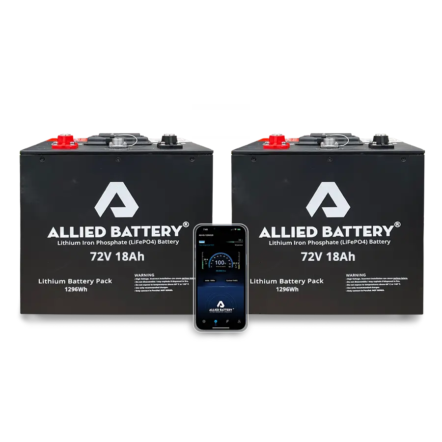 Allied 72V LiFePO4 Lithium Golf Cart Batteries - "Drop-in-Ready"