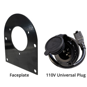 Club Car 48V Onboard 110v Charging Receptacle with Extension Cord Plug