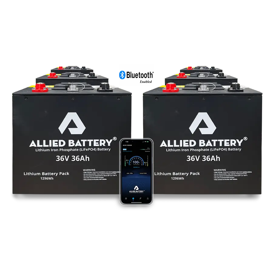 Allied Lithium 36V "Drop-in Ready"  Batteries - ONLY for adding to your Allied system / warranty replacement /or trolling motors Allied Batteries